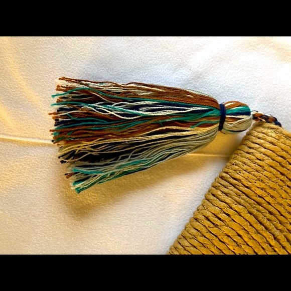 NWT! Roller Rabbit Pandita Clutch Raffia Straw Bag - Picture 7 of 10